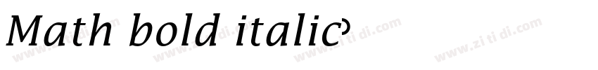 Math bold italic字体转换